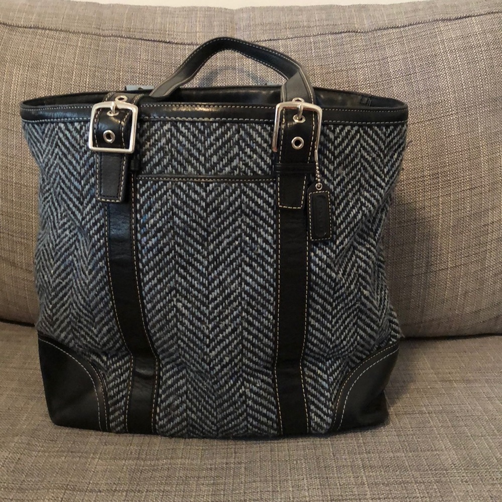 Coach Tweed Tote Bag